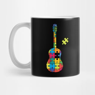 Color Puzzle Classical Guitar Silhouette Mug